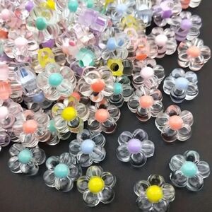 🌴10 For $25🌴♡24pcs Acrylic Sunflower Spacer Beads